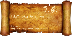 Töreky Gábor névjegykártya