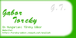 gabor toreky business card